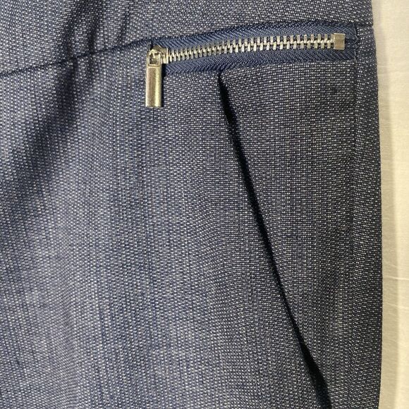 7TH AVENUE NEW YORK CO Suiting Pants Flare Mid Rise Denim Look Blue Womens Sz 4 - Picture 4 of 9